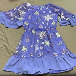 Disney Princess Purple Floral Kids Dress